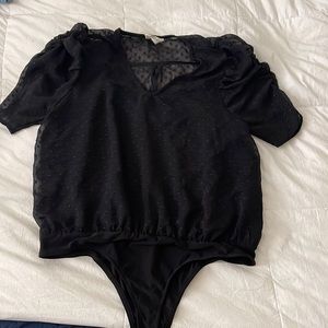 Ember Floral Lace Black Bodysuit